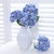 זול פרחים ואגרטלים מלאכותיים-פרח מלאכותי ענפי הידראנגאה מלאכותיים ריאליסטיים - עיצוב פרחוני כמו חיים לבית או לאירועים