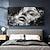 ieftine Picturi Abstracte-pictat manual abstract alb-negru fata gros cutit ulei pictura perete arta mare personalizat decor de perete pentru camera de zi fara rama