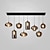 abordables Suspension-Lustre LED île lumière 1/3/6/8/10/12 têtes lumière chaude 25 cm restaurant nordique personnalité créative longue ligne lampes en verre fumé salle à manger salon 110-240 v