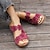 ieftine Flip-Flops de Damă-Pentru femei Papuci Papuci de exterior Zilnic Toc Drept Vârf deschis Casual Imitație Piele Loafer Roșu Vin Negru Maro