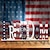 billige Independence Day dekoration-patriotiske bogstavsmykker i træ og bordpladeindretning: rød, hvid og blå uafhængighedsfest den 4. juli/mindedag