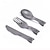 voordelige Grills voor buiten koken-titanium bestek mes vork lepel set lichtgewicht ti camping bestekset met draagtas voor reizen, picknicken, wandelen