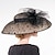 billiga Partyhatt-hattar lin bowler / cloche hatt solhatt sinamay hatt bröllop tefest elegant bröllop med spets sida tyll huvudbonad huvudbonad