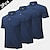 olcso klasszikus póló-Több csomag 3db Férfi Hajtóka Rövid ujjú Fekete Button Up Polos Golfing golf póló Sima Hétköznapi viselet Vakáció Poliészter Tavaszi nyár