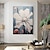 זול ציורי פרחים/צמחייה-צבוע ביד ציור שמן פרח לבן אבסטרקטי על בד מצוייר ביד ציור פרחוני פורחים אמנות קיר מודרנית ציור שמן פרח לסלון עיצוב קיר ציור תמציתי