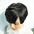 cheap Human Hair Capless Wigs-Pixie Cut Wig for Black Women Short Human Hair Wigs None Lace Front Wig Short Layered Wigs with Bangs for Daily Wear Natural Color