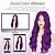 cheap Synthetic Trendy Wigs-Auburn Blonde Purple Green Blue Wig Long Wavy Wigs for Women Middle Part Cosplay Wig Long Curly Synthetic Wigs Purple Wigs for Women Halloween Party Use