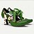 billige Vintage sko til kvinder-Dame Vintage sko Mary Jane Håndlavede sko Vintage sko Bryllup Fest Rosette Killingehæl Spidstå Elegant Årgang Premium læder Snøre Grøn
