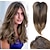 billige Pandehår-hårtopper langt lagdelt hårtopper med pandehår til kvinder med tyndt hår 18 tommer let krøllede spidser wiglets syntetiske fibre hårstykker til kvinder