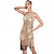 Χαμηλού Κόστους Ιστορικές &amp; Vintage Στολές-Ρετρό / Βίντατζ Δροσμός 20ετών 1920 Φανελάκι φόρεμα Φορέματα Κοκτέιλ Φόρεμα Μίνι Το Great Gatsby Κοριτσάκι Γυναικεία Πούλιες Φούντα Απόκριες Φόρεμα