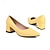 זול נעלי עקב לנשים-בגדי ריקוד נשים עקבים נעליים לבנות יומי עקב עבה בוהן סגורה מִעוּטָנוּת PU לואפר שחור לבן צהוב