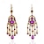 cheap Earrings-Women&#039;s Drop Earrings Earrings Geometrical Drop Stylish Simple Earrings Jewelry Purple For Daily Festival 1 Pair
