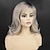 cheap Older Wigs-Wig Natural Wave Asymmetrical With Bangs Wig Short Grey Synthetic Hair Women&#039;s Classic Gray Medium Ombre Grey Wavy Wigs