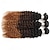 levne 3 svazky lidských vlasových pramenů-10a brazilské výstřední kudrnaté svazky lidských vlasů ombre prodlužování vlasů hnědé barevné svazky kudrnatých vlasů remy vazba lidských vlasů 3/bundle