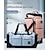 رخيصةأون حقائب رياضية-نسائي حقائب رياضية شنطة سفر حقيبة جيم قماش اكسفورد الأماكن المفتوحة سحاب سعة كبيرة قابلة للطى قابل للتوسيع ألوان متناوبة أسود أصفر زهري
