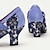 olcso Esküvői cipők-Női Magassarkúak Esküvői cipők Vintage cipők Csipke Vaskosabb sarok Kubai sarok Fantasy sarok Kerek orrú Elegáns Szüret Csipke Bőr T-pánt Kék