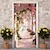 levne Kryty dveří-zahradní oblouk květinové kryty dveří nástěnná malba výzdoba dveří tapisérie dveřní záclona dekorace pozadí banner dveří odnímatelný pro přední dveře vnitřní venkovní domácí dekorace pokoje farma