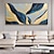 billiga Abstrakta målningar-stor abstrakt bild original blå beige målning abstrakt konst minimalistisk abstrakt målning guldmålning vägg canvas målningar utan ram