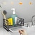 preiswerte Küchen-Aufbewahrung-Abflussregal-Organizer für die Küchenspüle, Seifen- und Schwammhalter für die Küchenspüle mit selbstentleerender Ablage, Regal aus Edelstahl für die Spüle, Handtuchhalter