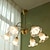 billige Vedhængslys-led lysekrone ø lys varmt lys 5/6 hoveder alle kobber fransk moderne elegant blomst retro stue spisestue soveværelse 110-240v