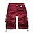 cheap Cargo Shorts-Men&#039;s Tactical Shorts Cargo Shorts Shorts Button Multi Pocket Plain Wearable Short Outdoor Daily Going out Fashion Classic Black Wine