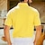 cheap Classic Polo-Men&#039;s Polo Shirt Waffle Polo Shirt Casual Holiday Lapel Ribbed Polo Collar Short Sleeve Fashion Basic Plain Button Soft Summer Spring Regular Fit White Yellow Burgundy Green Khaki Gray Polo Shirt