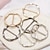 cheap Event &amp; Party Supplies-5pcs Silk Scarf Ring Clip T-shirt Tie Clips For Women Fashion Metal Round Circle Clip Buckle Clothing Ring Wrap Holder