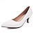 preiswerte Absatzschuhe für Damen-Damen Absätze Weiße Schuhe Täglich Kätzchen-Ferse Geschlossene Spitze Minimalismus PU Halbschuhe Schwarz Weiß Gelb