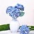 billiga Konstgjorda blommor och vaser-konstgjorda blommor realistiska konstgjorda hortensiagrenar - verklighetstrogna blomdekor för hem eller evenemang