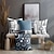 cheap Geometric Style-Decorative Toss Blue Geometric Pillows Cover 4PCS Soft Square Cushion Case Pillowcase for Bedroom Livingroom Sofa Couch Chair