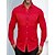 cheap Men&#039;s Button Up Shirts-Men&#039;s Shirt Button Up Shirt Casual Shirt Summer Shirt Beach Shirt White Red Blue Green Long Sleeve Solid Color Stripe Lapel Daily Vacation Patchwork Clothing Apparel Fashion Casual Comfortable