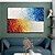 お買い得  抽象画-3Dテクスチャの青と赤の抽象キャンバスアート手描きのナイフ風景油絵キャンバス壁アート抽象アートリビングルーム寝室ホテルの壁の装飾