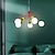 abordables Lámparas de araña únicas-Lámpara de color para habitación infantil Lámparas colgantes de cristal con forma de globo de 3/5 luces Lámparas colgantes de techo de metal ajustables para comedor, dormitorio, lámparas de pasillo