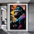 billige Abstrakte malerier-gatekunst oljemaleri håndmalt teksturert lerretskunst ape dyr popkunstmaleri håndlaget apemaling moderne kunstverk for veggdekor i stuen