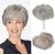 お買い得  前髪-ヘアトッパー 6.8インチ x 7インチ ピクシーカット ショートヘアトッパー 女性用 ふわふわ 合成ヘアトッパー クリップイントップ ウェーブヘアピース ナチュラルブラウン 交換用ウィグレット