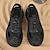 cheap Men&#039;s Sandals-Men&#039;s Sandals Retro Handmade Shoes Walking Casual Daily Beach Leather Comfortable Magic Tape Slip-on Black Khaki Spring Fall