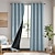 cheap Blackout Curtain-1pc Waterproof Blackout Double Coated Solid Color Cotton And Linen Curtain Bedroom Living Room Home Decoration Perforated Curtain