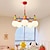 cheap Pendant Lights-Glass Chandelier 3/5 Heads Color Children&#039;s Room G9 Light Source Indoor Decorative Lighting Pendant Lamps Kindergarten Pendant Light Classroom 110-240V