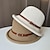 cheap Party Hats-Hats Headwear Straw Bucket Hat Straw Hat Sun Hat Casual Holiday Elegant Retro With Pure Color Splicing Headpiece Headwear