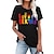 voordelige Carnavalskostuums-LHBT LHBTQ T-Shirt Trots overhemden Regenboog Wees aardig lesbienne Voor Dames Volwassenen Maskerade Heet stempelen Prideparade Trots maand