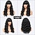 billige Syntetiske og trendy parykker-sorte parykker til kvinder 18 tommer langt bølget krøllet hår parykker med pandehår syntetiske erstatningsparykker varmebestandige fiber fest kostume paryk