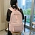 preiswerte Rucksäcke-Damen Rucksack Schultasche Täglich Feste Farbe Nylon Hohe Kapazität Reißverschluss Schwarz Weiß Rosa
