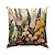 cheap Floral &amp; Plants Style-Colorful Paint Floral Velvet Pillow Cover Tropical Forest Spring and Summer Vibes 16/18/20 Inch