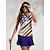 billige Designer kollektion-dame golf polo skjorte rød ærmeløs top dame golf påklædning tøj outfits bære tøj amerikansk flag golf skjorte