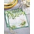 cheap Dining &amp; Cutlery-25 pieces/set of Eucalyptus leaf disposable napkins 13*13 inch 2-storey sage green leaf paper tray party paper towels green leaf bride paper towels eucalyptus baby shower decorations and sage gree