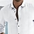 cheap Cotton Linen Shirt-Men&#039;s Shirt Linen Shirt Button Up Shirt Summer Shirt Beach Shirt Black White Blue Long Sleeve Plain Collar Spring &amp; Summer Casual Daily Clothing Apparel
