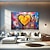preiswerte Abstrakte Gemälde-handgemachtes strukturiertes Liebesölgemälde strukturierte Leinwandkunst abstrakte Kunst Herz handgemachtes Gemälde modernes Wohnzimmer Wanddekor
