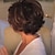 billige eldre parykk-syntetisk parykk sprettende krøller naturlig bølge asymmetrisk med smell parykk kort mørkebrunt syntetisk hår klassisk brunt for kvinner