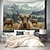 זול שטיחי קיר של בעלי חיים-בקר גבוה תלוי שטיח קיר אמנות שטיח קיר גדול תפאורה צילום רקע שמיכה וילון בית חדר שינה קישוט סלון