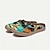 cheap Graphic Print Shoes-Women&#039;s Flats Slippers Slip-Ons Print Shoes Canvas Shoes Daily Vacation Travel Hawaii Contrast Color Coconut Palm Buckle Flat Heel Round Toe Vacation Casual Comfort Canvas Loafer Buckle Colorful